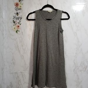 Madewell Striped (Gray/Black) Tank Dress Size XS